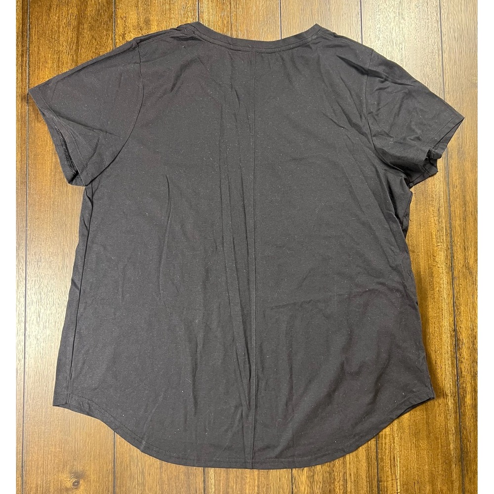 Tek Gear Womens 1X Be The Change Rainbow Graphic V-Neck T-Shirt Black NWT - Picture 2 of 4